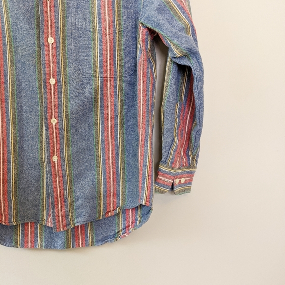 90s Vintage Gap Striped Button-Up Shirt - Picture 3 of 7